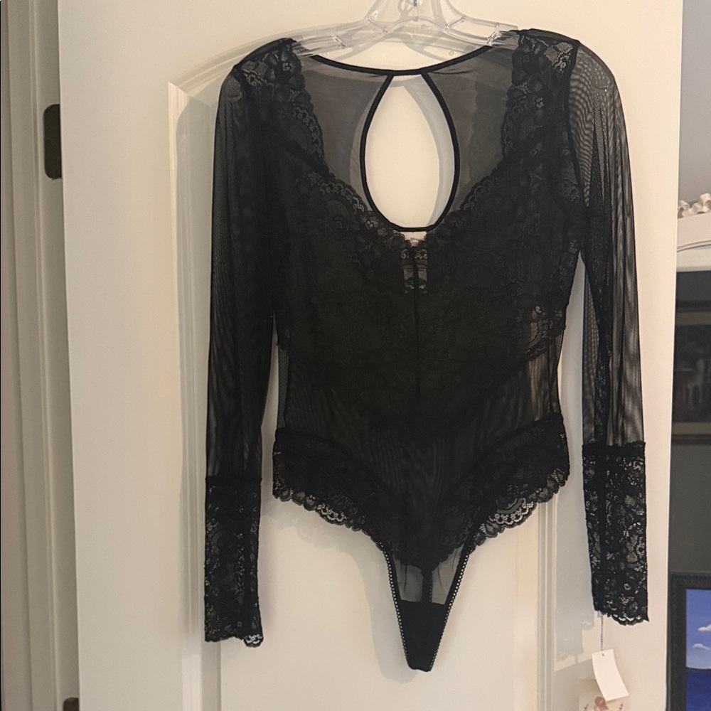 In Bloom Black Lace Bodysuit